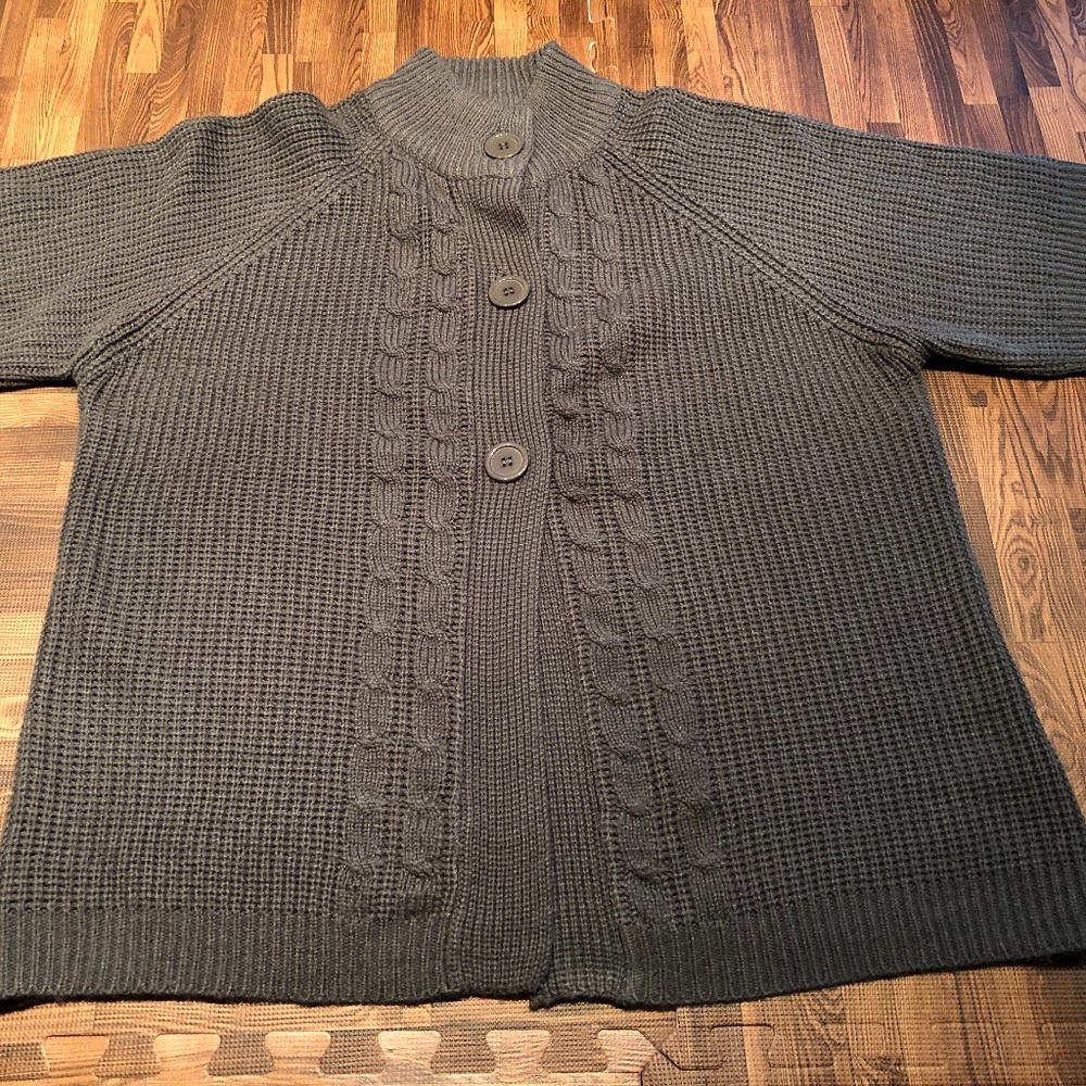 Linea Donna Sweater Short Sleeves Gray 1X